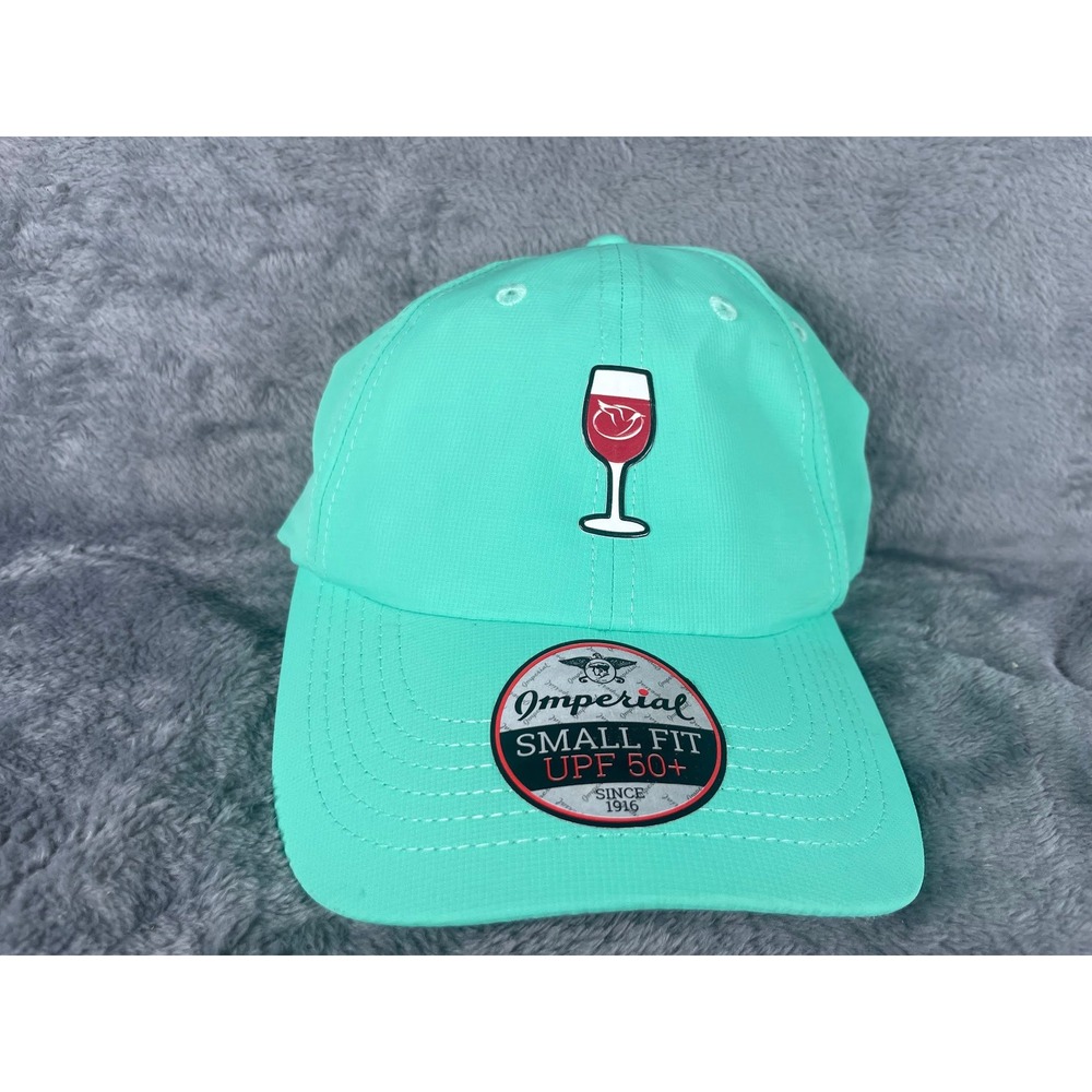 NWT Reynolds Lake Oconee Georgia Imperial Womens Small Fit Green Wine Glass Hat